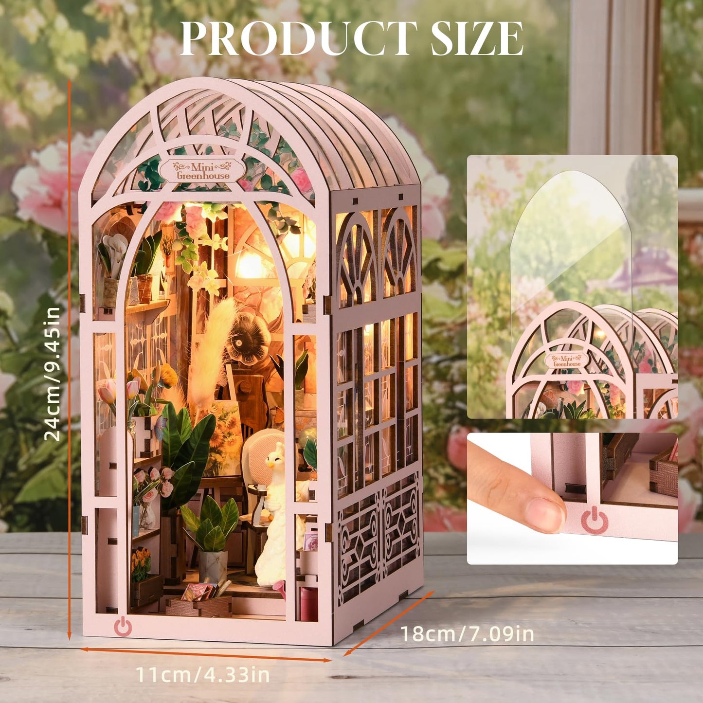 TOYQI DIY Book Nook Kit – Miniature Dollhouse for Adults & Teens