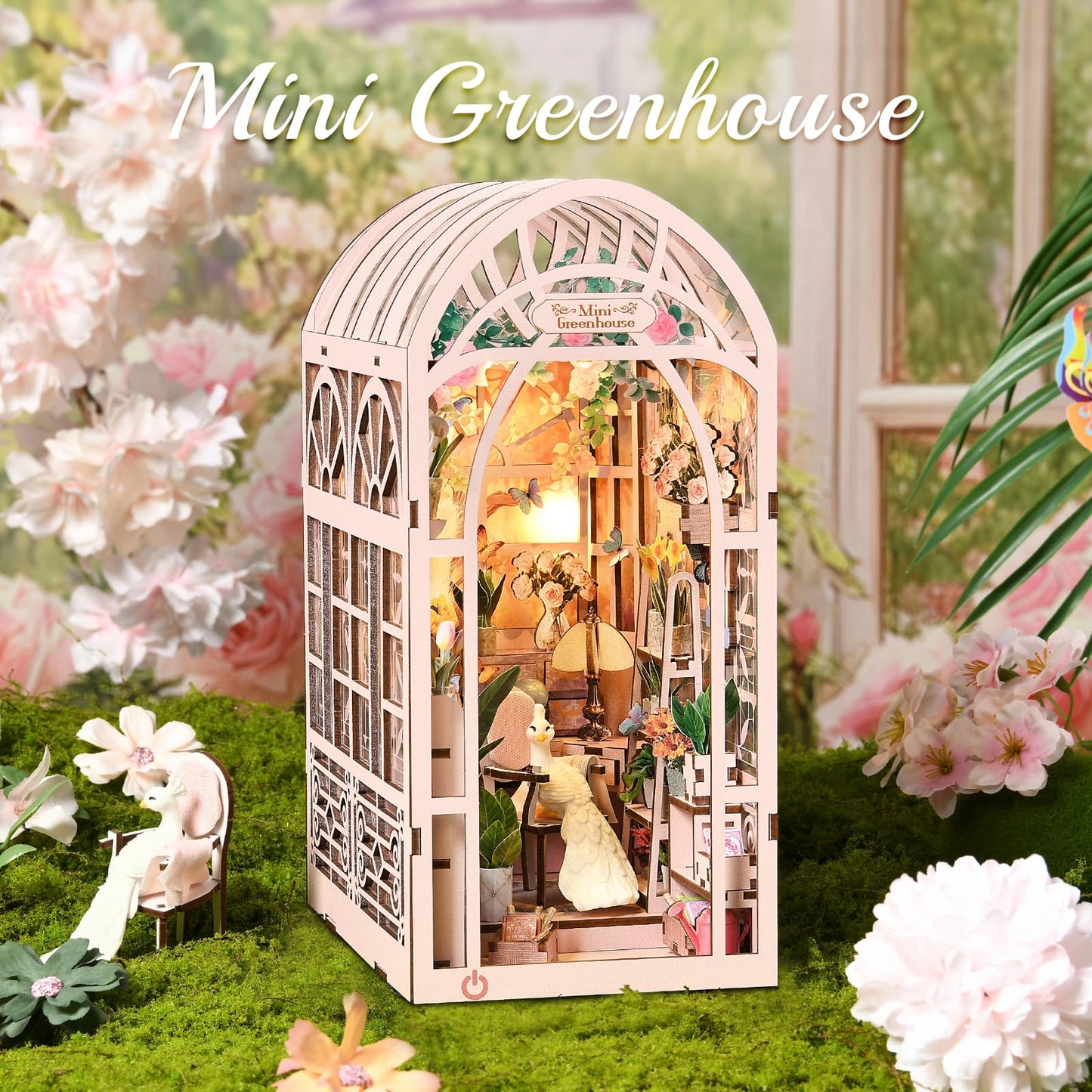 TOYQI DIY Book Nook Kit – Miniature Dollhouse for Adults & Teens
