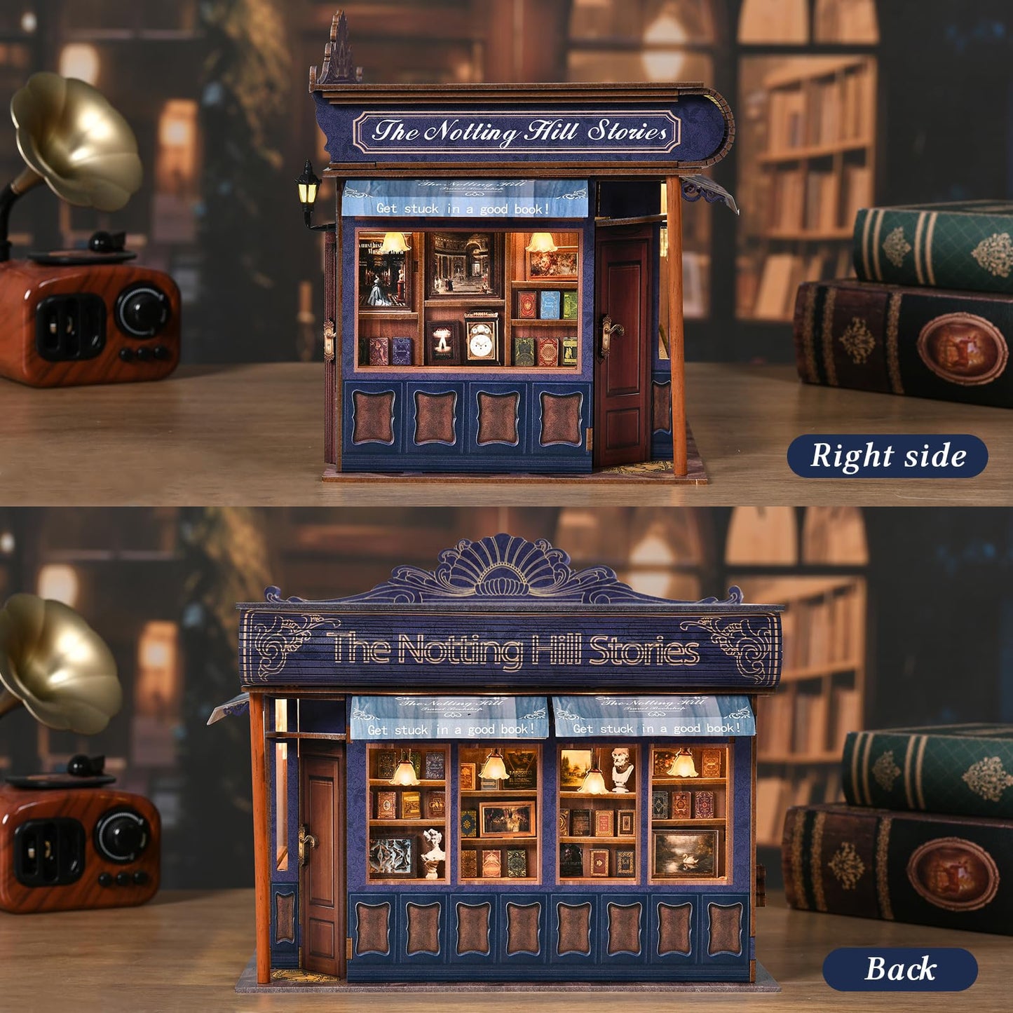 TOYQI Book Nook Kit – DIY Miniature Dollhouse Kit for Adults & Teens | Notting Hill Stories