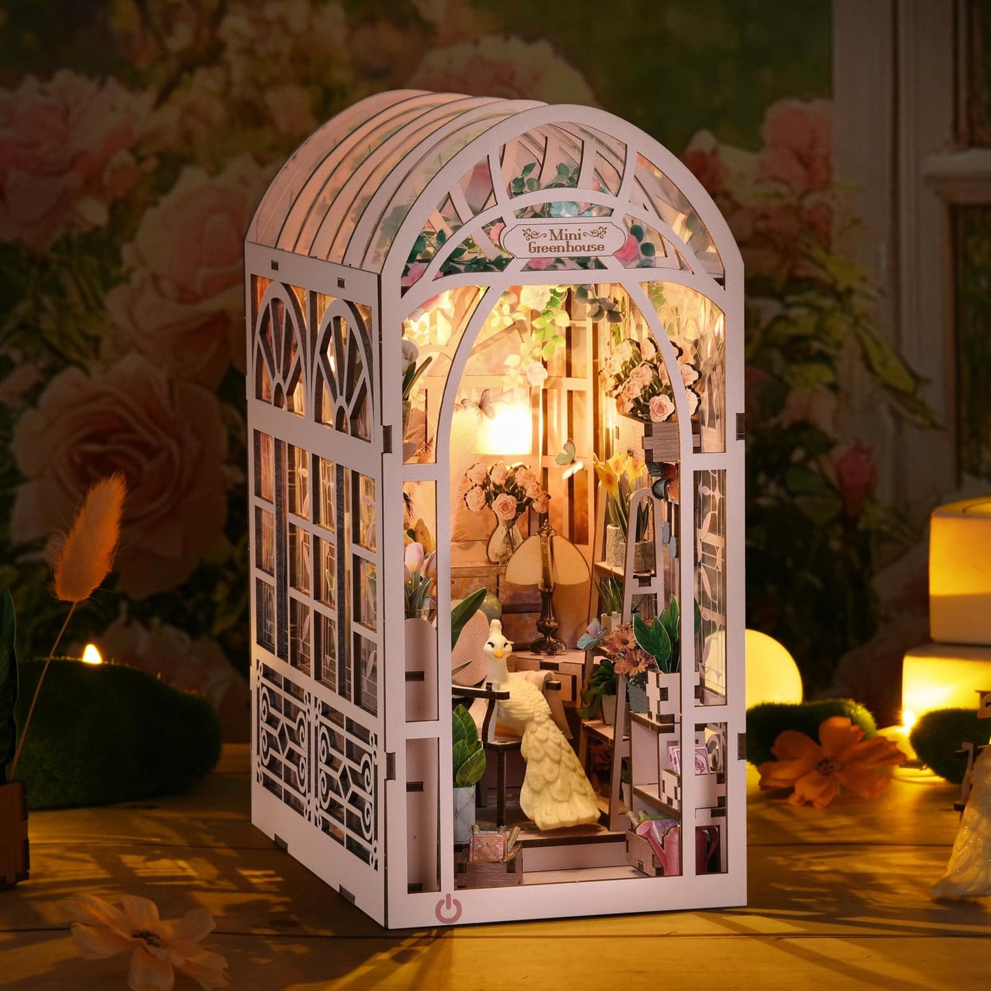 TOYQI DIY Book Nook Kit – Miniature Dollhouse for Adults & Teens