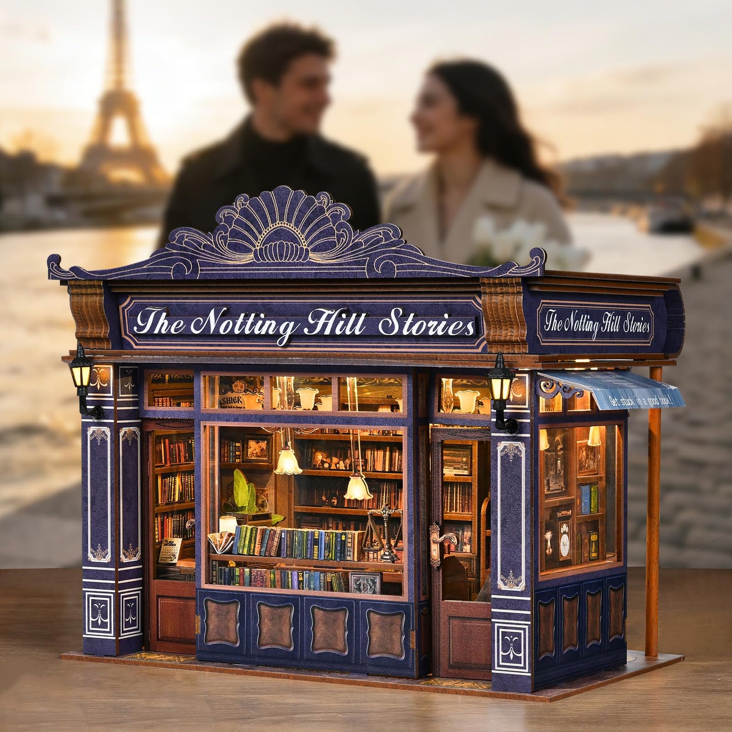 TOYQI Book Nook Kit – DIY Miniature Dollhouse Kit for Adults & Teens | Notting Hill Stories