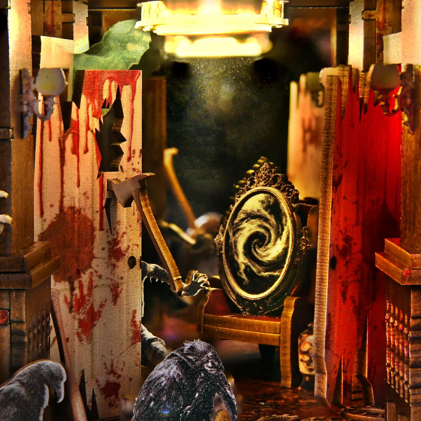 TOYQI DIY Book Nook Kit – Spooky Haunted House Miniature for Adults