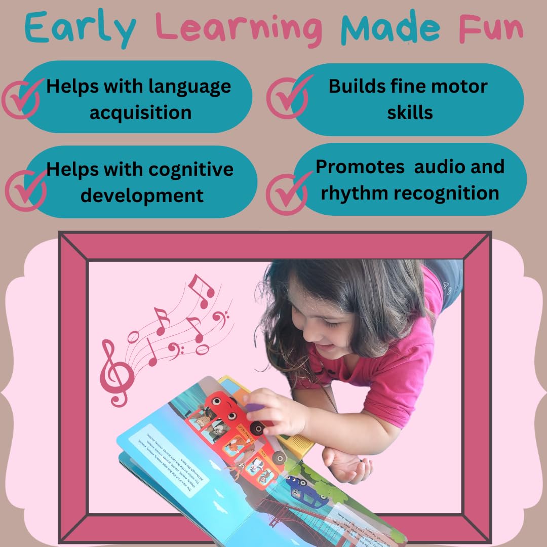 Toys and Love Wheels on the Bus — Interactive Music Toy & Sound Book for Toddlers