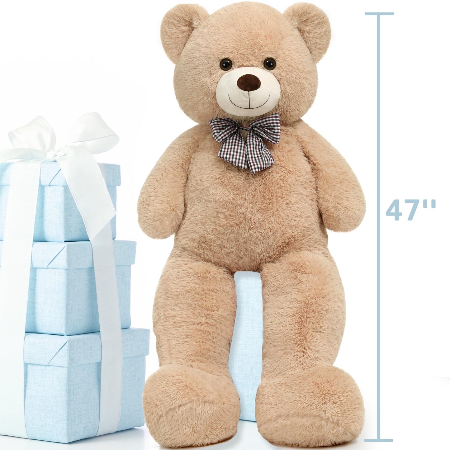 Toys Studio Giant Teddy Bear 47 Inch – Light Brown Plush Gift