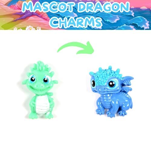FINOCLAY Glow in the Dark Slime Kit – 2-Pack Dragon Theme by ToysButty | Premade Slime & Sensory Toys