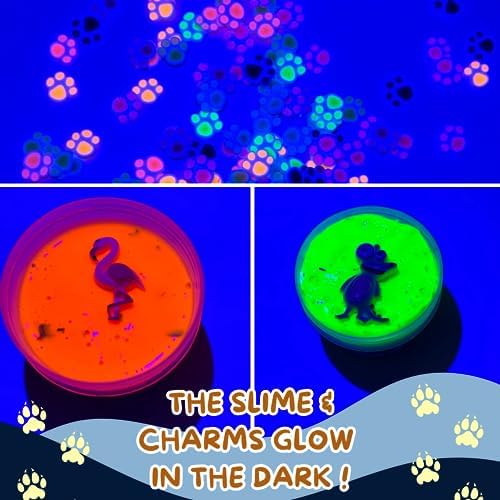 FINOCLAY 2 Neon Jungle Slime Kit by ToysButty – 2 Slimes, 8 Accessories, 180 Pots