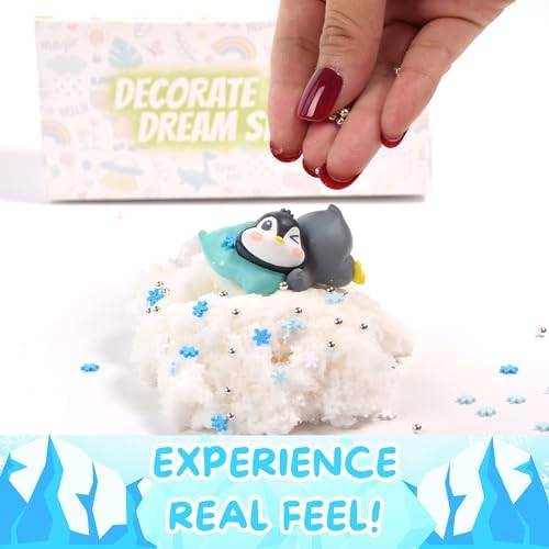 ToysButty FINOCLAY 2 Pack Cloud Slime Kit – Ice Age Theme with 8 Accessories