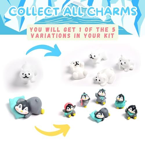ToysButty FINOCLAY 2 Pack Cloud Slime Kit – Ice Age Theme with 8 Accessories