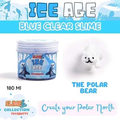 ToysButty FINOCLAY 2 Pack Cloud Slime Kit – Ice Age Theme with 8 Accessories