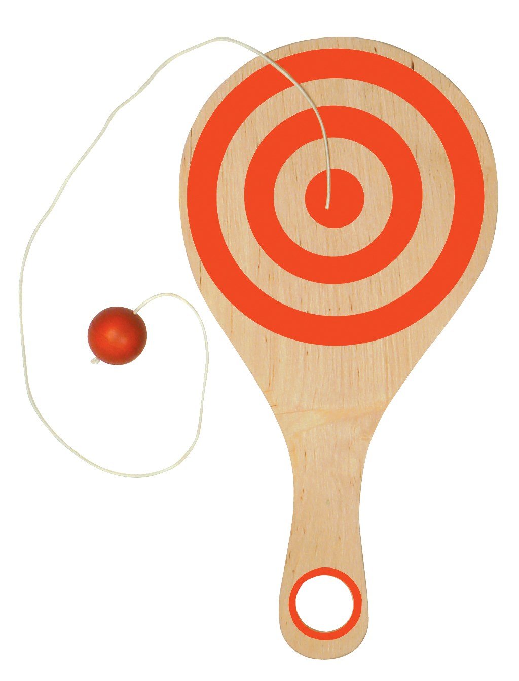 Toysmith Bounce Back Paddle Ball - Classic Wooden Paddle Game
