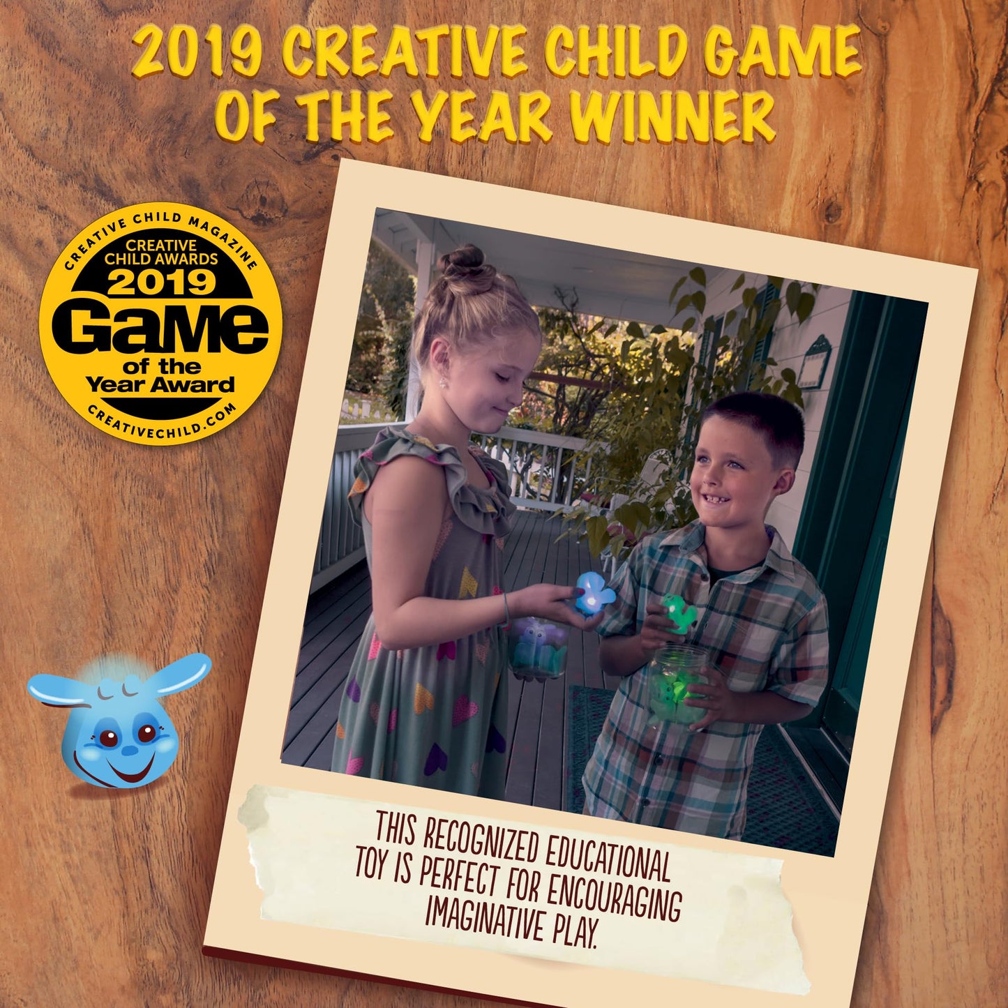 Toysmith Chasing Fireflies: Shine & Seek — Interactive Indoor & Outdoor Game for Kids 3+