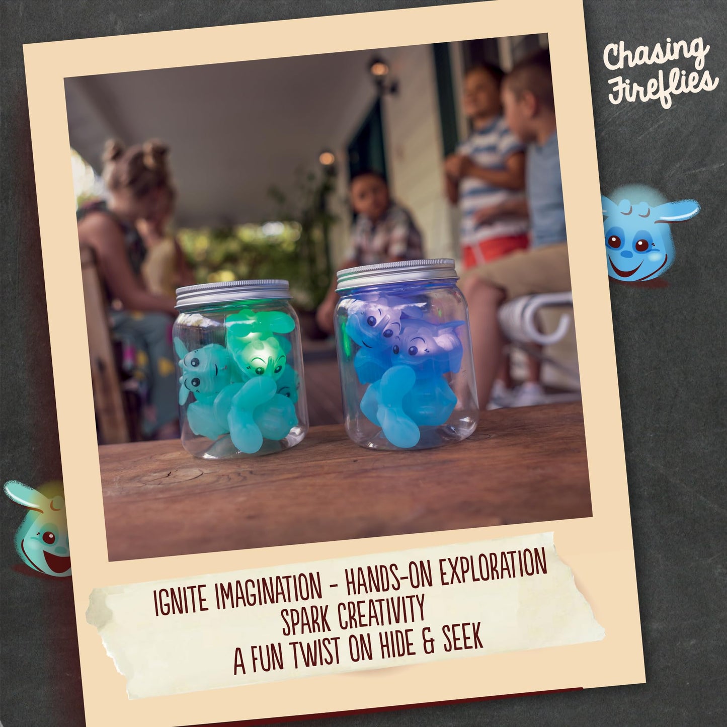 Toysmith Chasing Fireflies: Shine & Seek — Interactive Indoor & Outdoor Game for Kids 3+