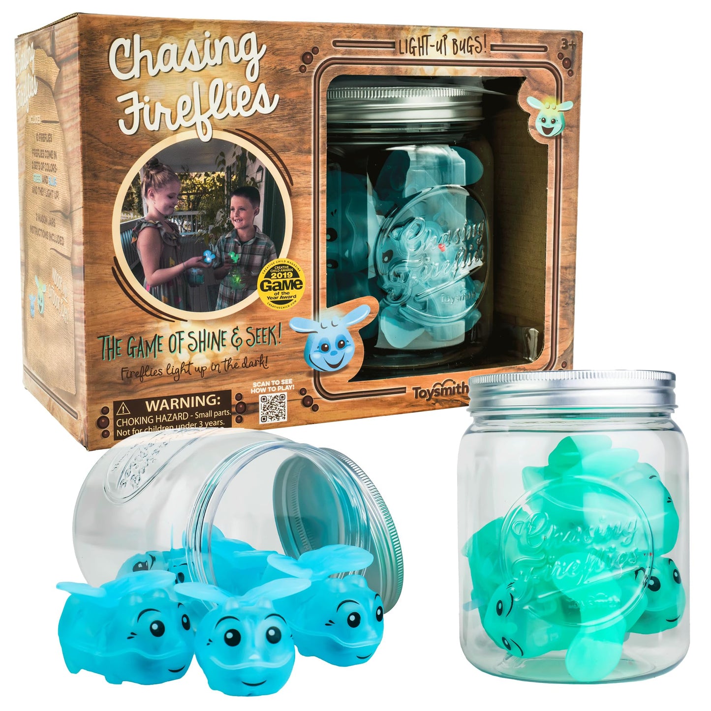 Toysmith Chasing Fireflies: Shine & Seek — Interactive Indoor & Outdoor Game for Kids 3+
