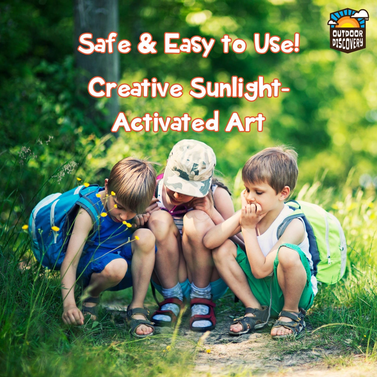Toysmith Outdoor Discovery Solar Print Paper Kit Bundle – Sun Printing Set for Kids 5+