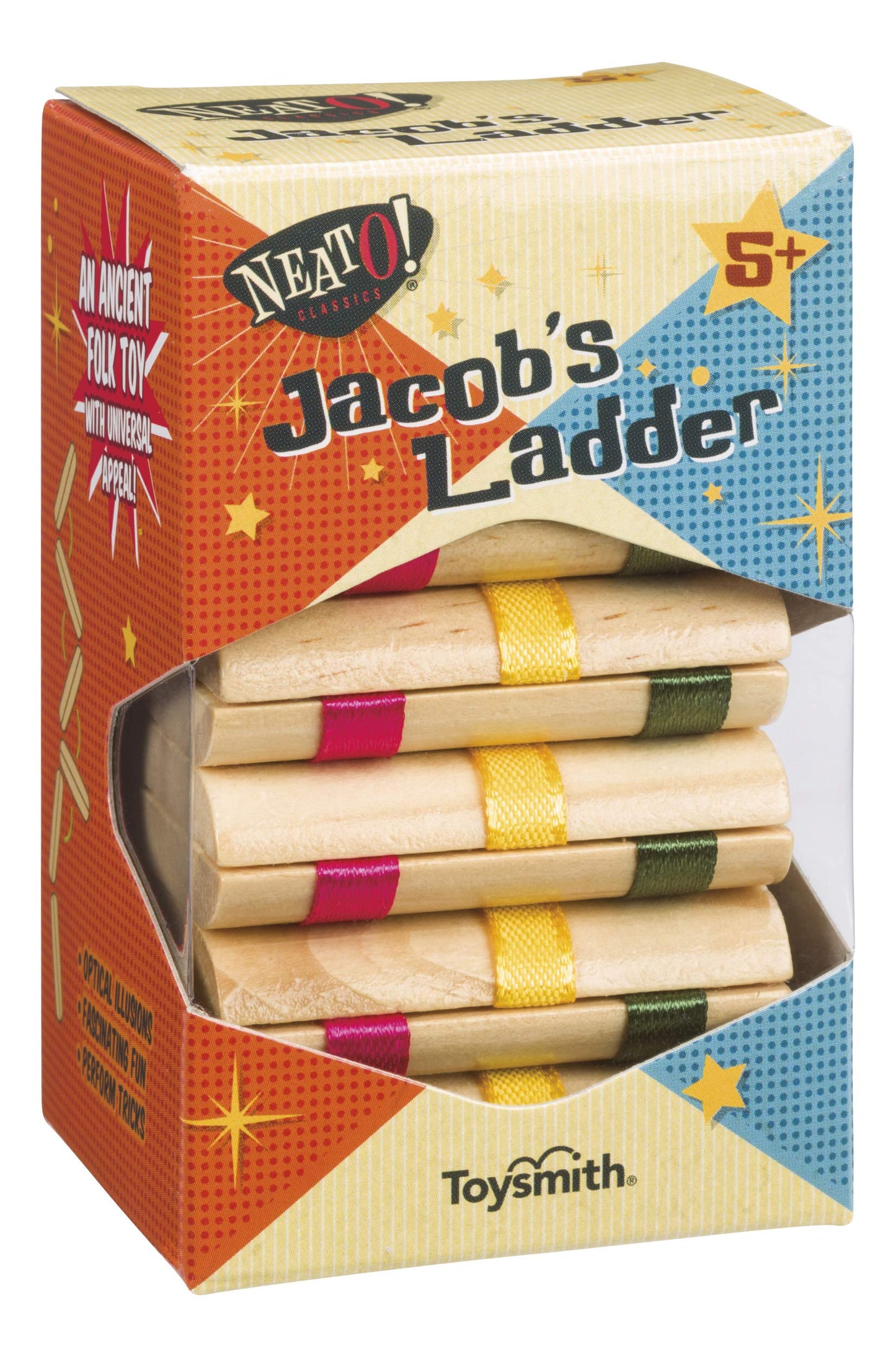 Toysmith Neato! Jacob's Ladder Retro Wooden Puzzle Toy 6195