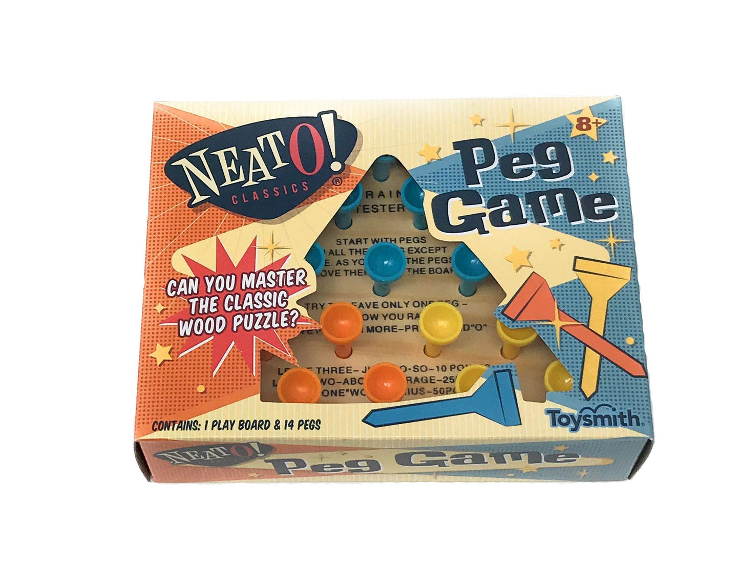 Toysmith Peg Game - Classic Wooden Puzzle for Family Fun