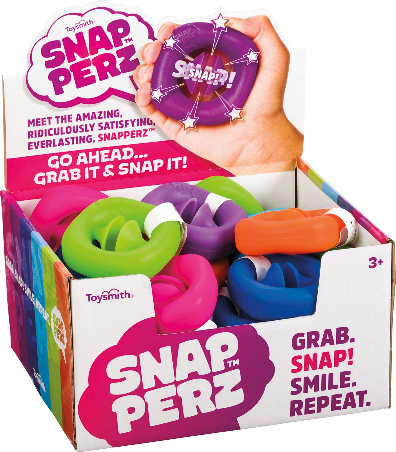 Toysmith Snapperz Fidget Toy – Squeeze, Pop, Focus, Stress Relief