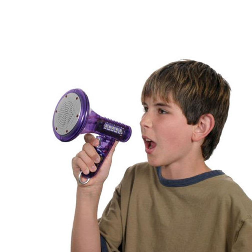 Toysmith Tech Gear Multi Voice Changer Megaphone Toy – 8 Voice Effects & LED Lights | For Kids 5+