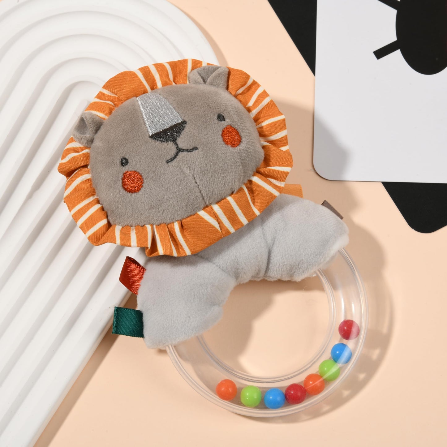 Toyssa 6-in-1 Wooden Montessori Baby Toy for 0-6 Months | Sensory Spin Drum, Mirror, Rattle & Flash Cards