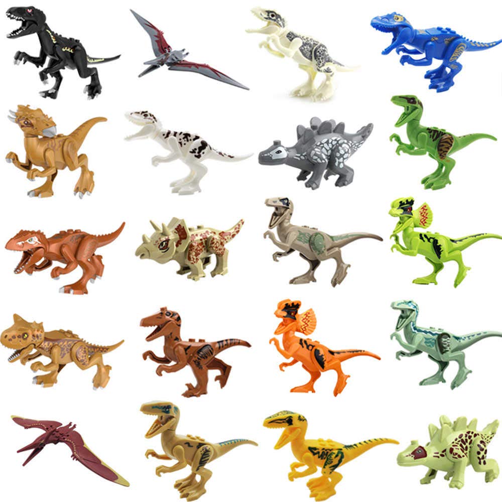 Toysvill Compatible Dinosaurs Mini Figures — 20 Moving-Parts Jurassic World Building Toys