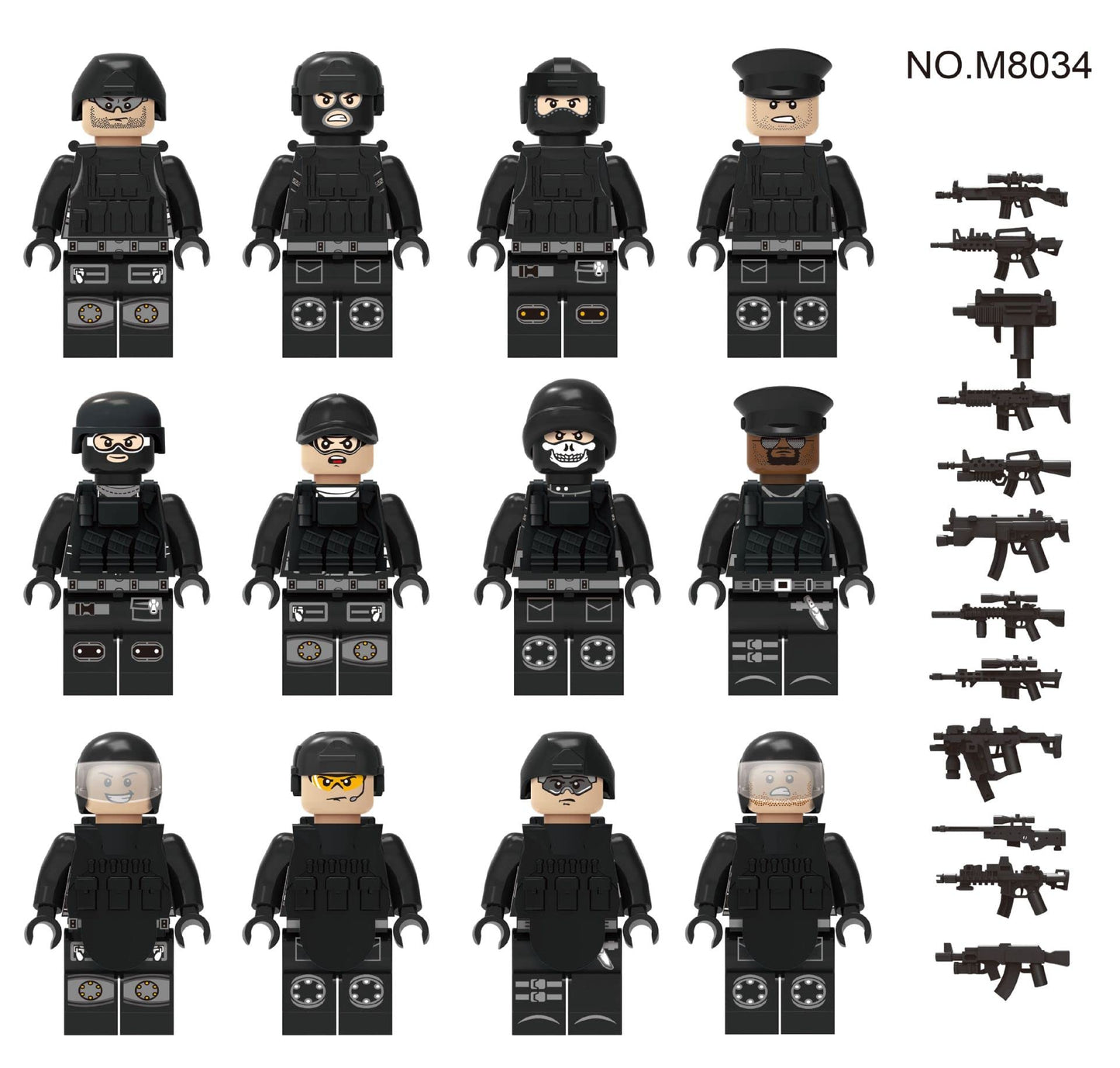 Toysvill SWAT Military Police Building Block Set – SUV + 22 Soldiers (22 PCS)
