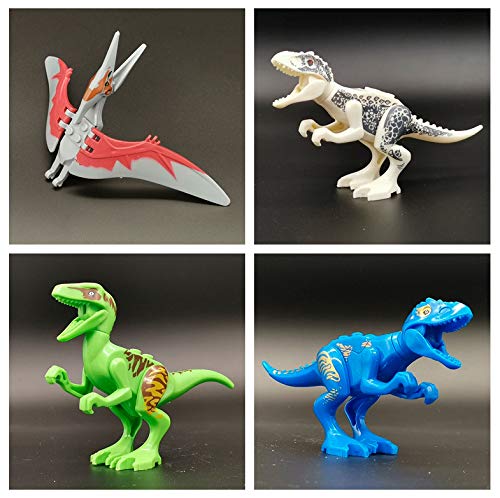 Toysvill Compatible Dinosaurs Mini Figures — 20 Moving-Parts Jurassic World Building Toys