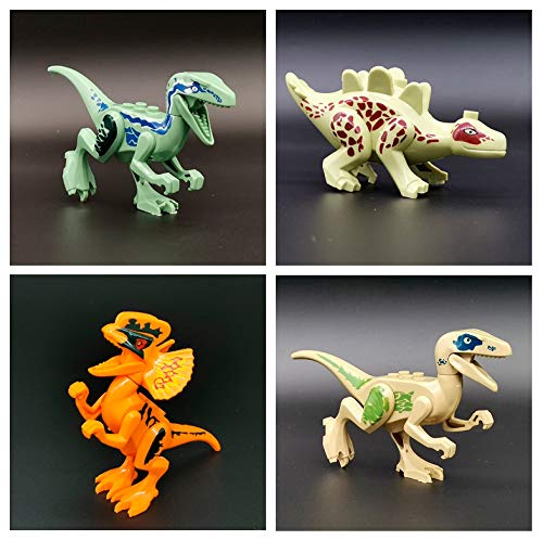 Toysvill Compatible Dinosaurs Mini Figures — 20 Moving-Parts Jurassic World Building Toys