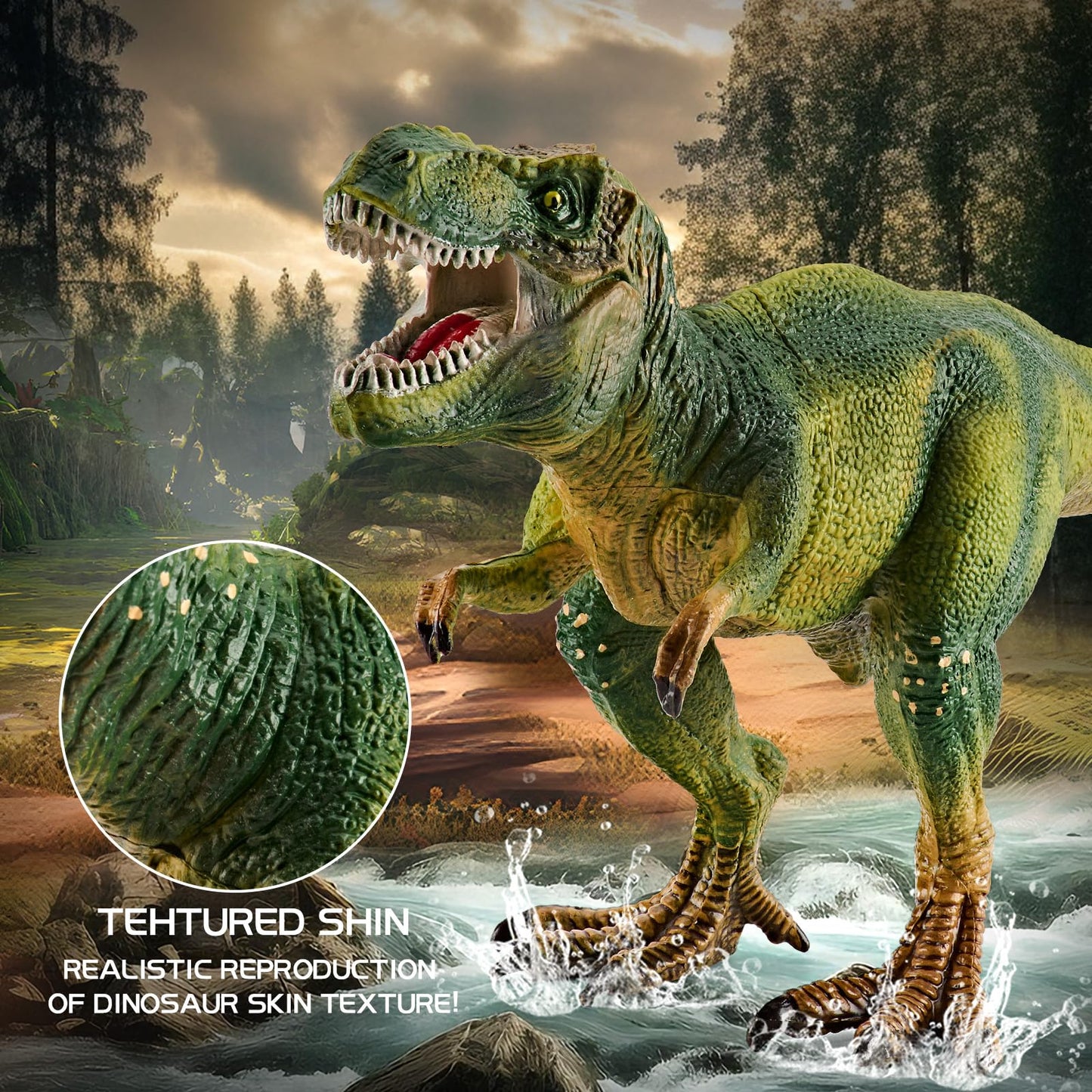 TOYSXYIN Dinosaurs 11-inch T-Rex Action Figure – Realistic Tyrannosaurus Rex Toy for Kids 3+