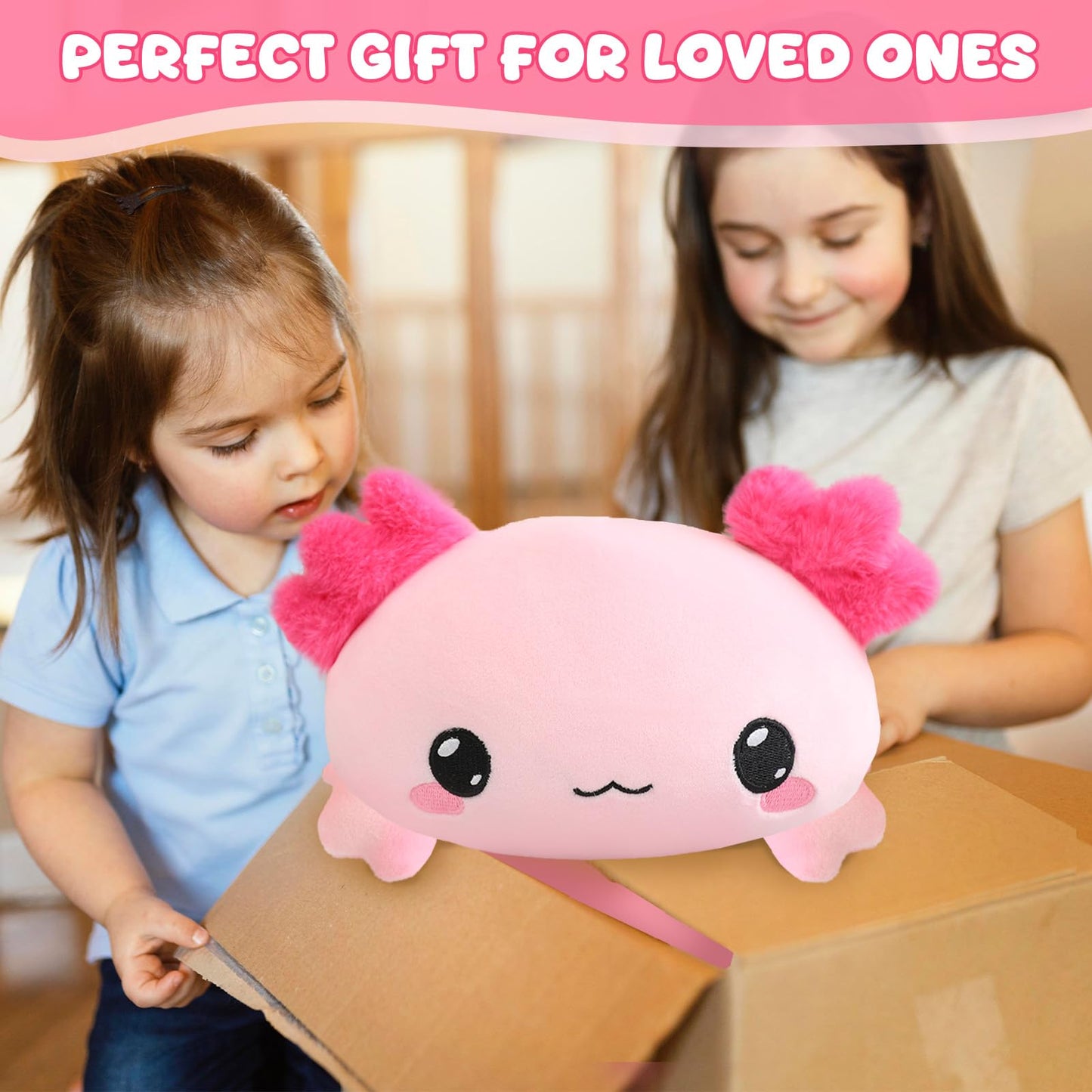 TOYSYM Weighted Axolotl Stuffed Animal - 1.6 lb Beaded Plush Pillow for Relaxation