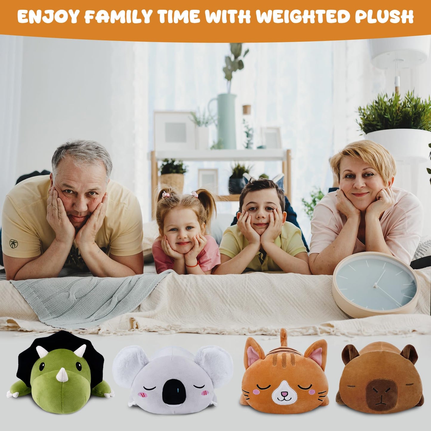 TOYSYM Weighted Capybara Plush — 13.8-Inch, Huggable Capybara Stuffed Animal with Beads