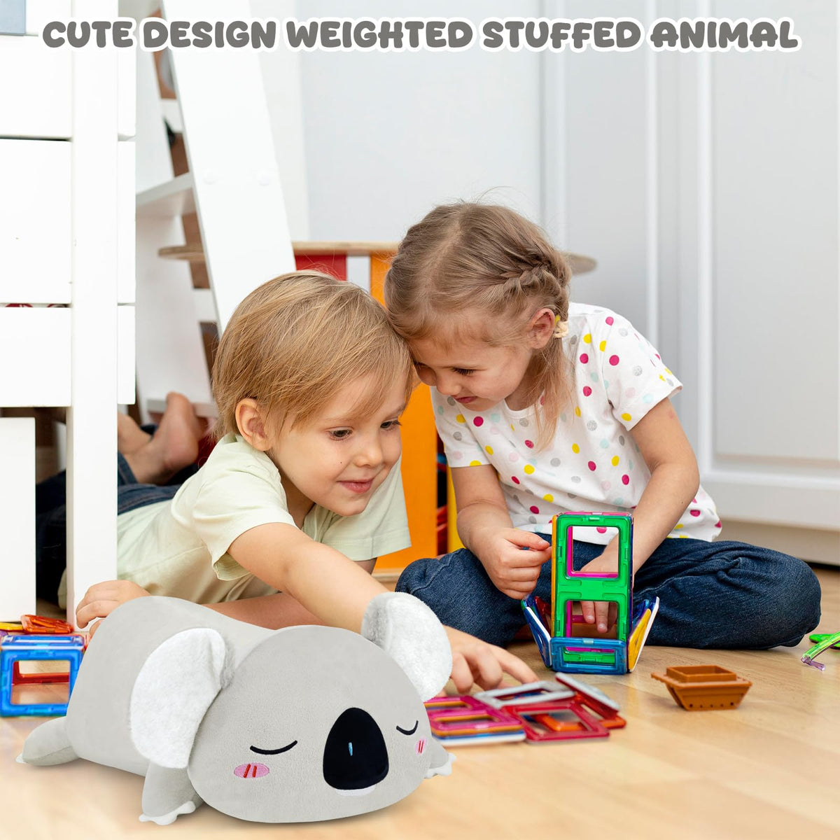 TOYSYM Weighted Koala Plush: 9.8-Inch Koala Stuffed Animal with Weighted Beads