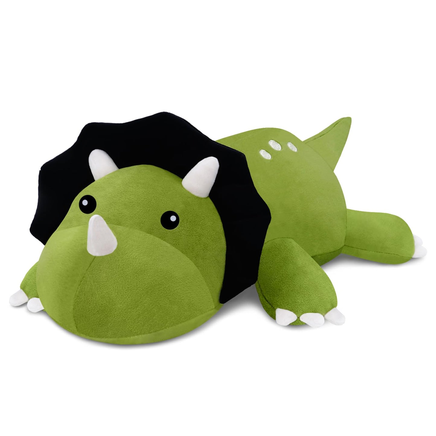 TOYSYM Weighted Triceratops Dinosaur Plush - 13.8 inch with Weighted Beads | Huggable Pillow & Gift