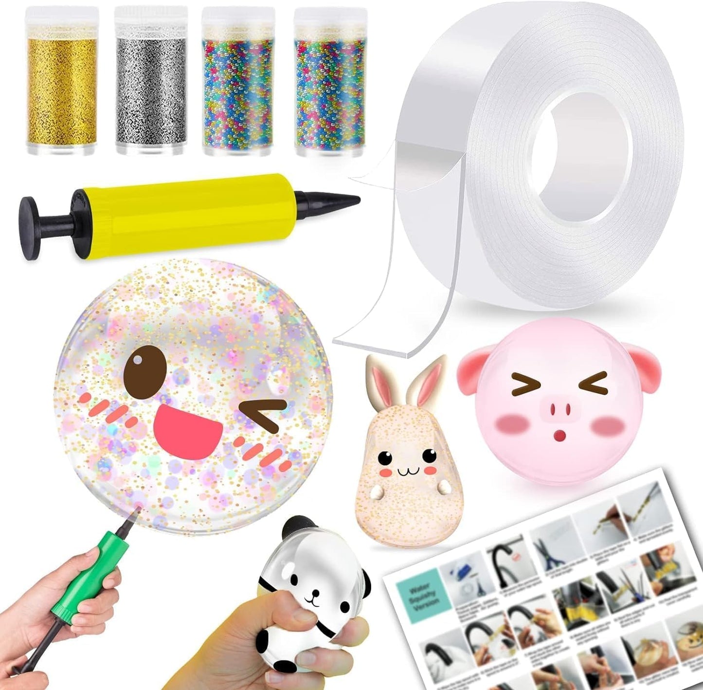 ToyUnited Nano Tape Bubble Kit – 40mm Nano Tape, Syringe Toy & 9.8 ft Double-Sided Tape (Ages 4–12)