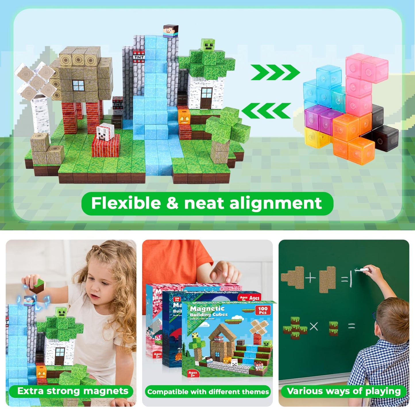 ToyUnited Magnetic Blocks – 100 Pcs STEM Building Set for Kids (Ages 3–10)
