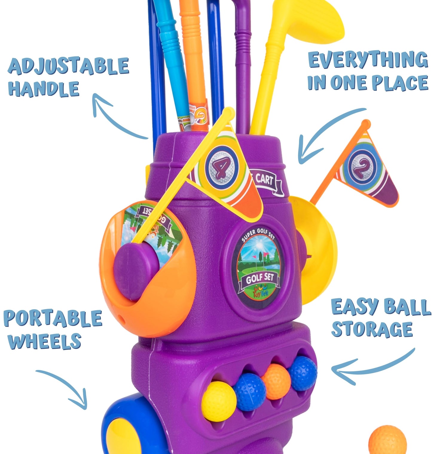 ToyVelt Toddler Golf Set – Safe Indoor Golf for Kids 2–5
