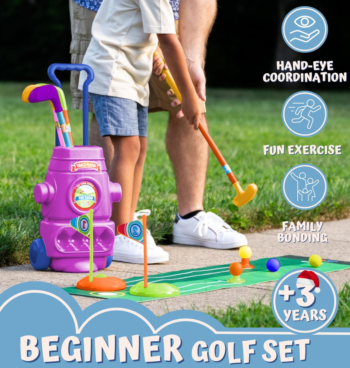 ToyVelt Toddler Golf Set – Safe Indoor Golf for Kids 2–5