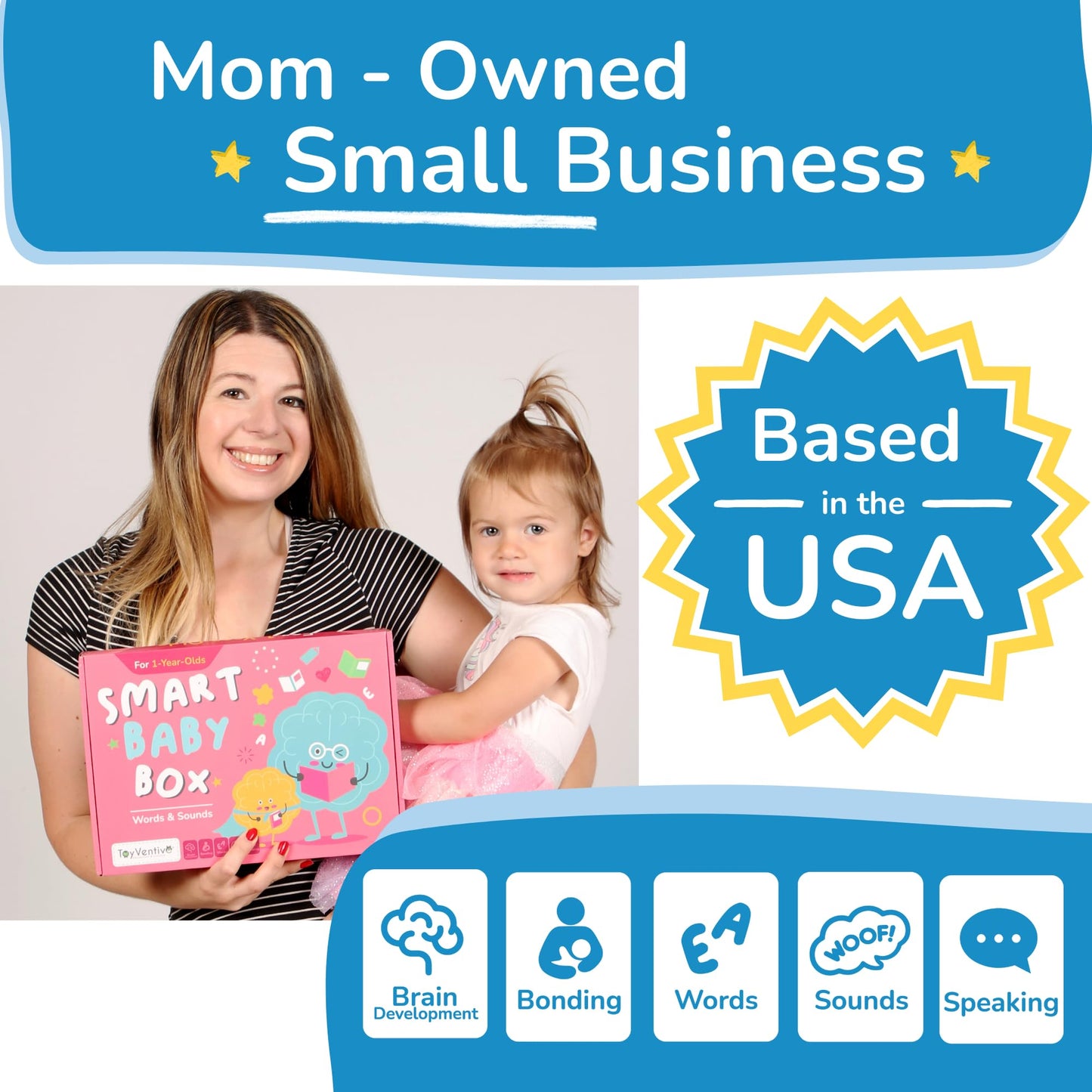 Toyventive Smart Baby Box – Educational Toys & Board Books for Infants & Toddlers (0-24 Months)