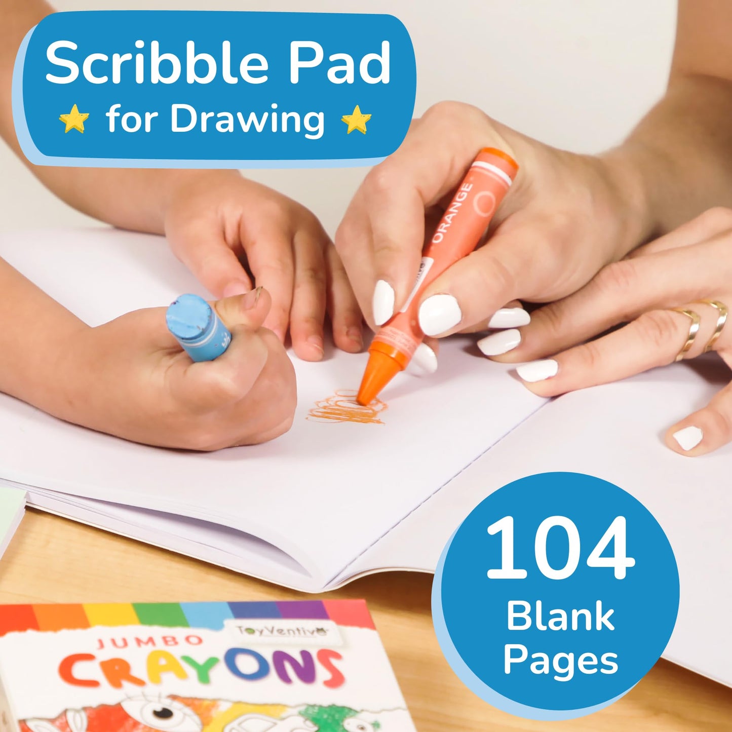 TOYVENTIVE Toddler Coloring Books & Crayons – Educational Toys for Ages 1-4