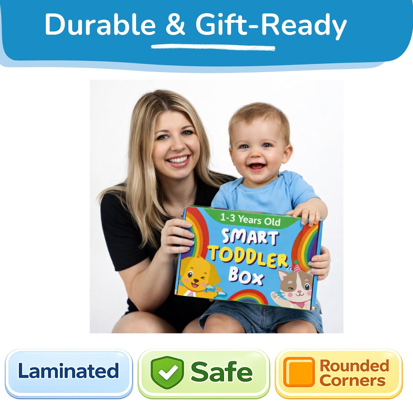 TOYVENTIVE Educational Books, Flash Cards, and Puzzles – Birthday Gifts for 1–4 Year Old Boys