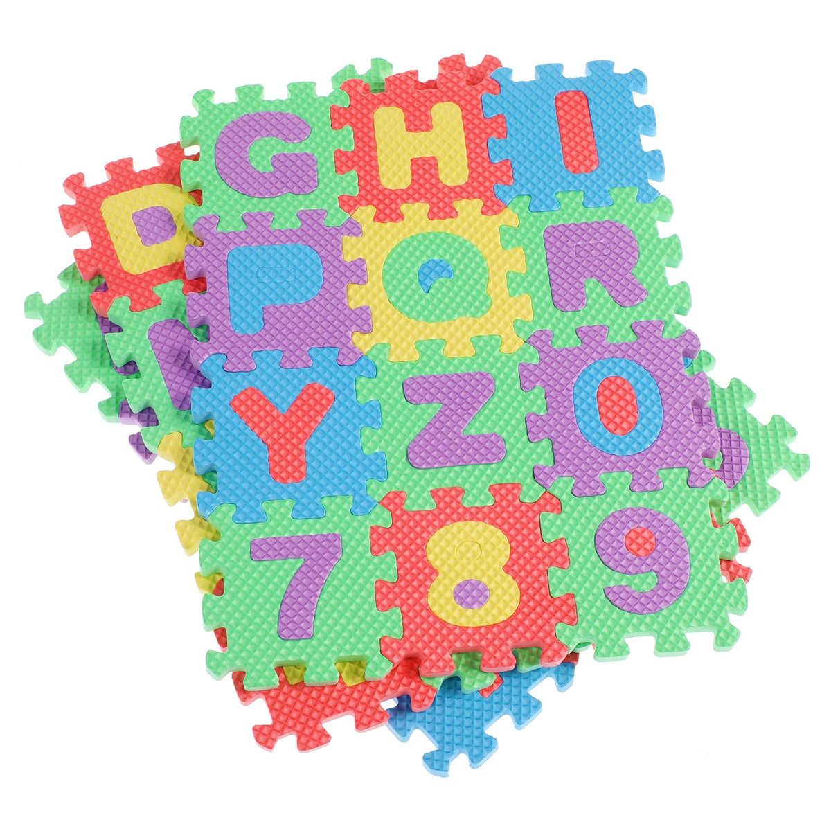 Toyvian 36Pcs Mini Number Alphabet Puzzle Table Mat for Early Learning