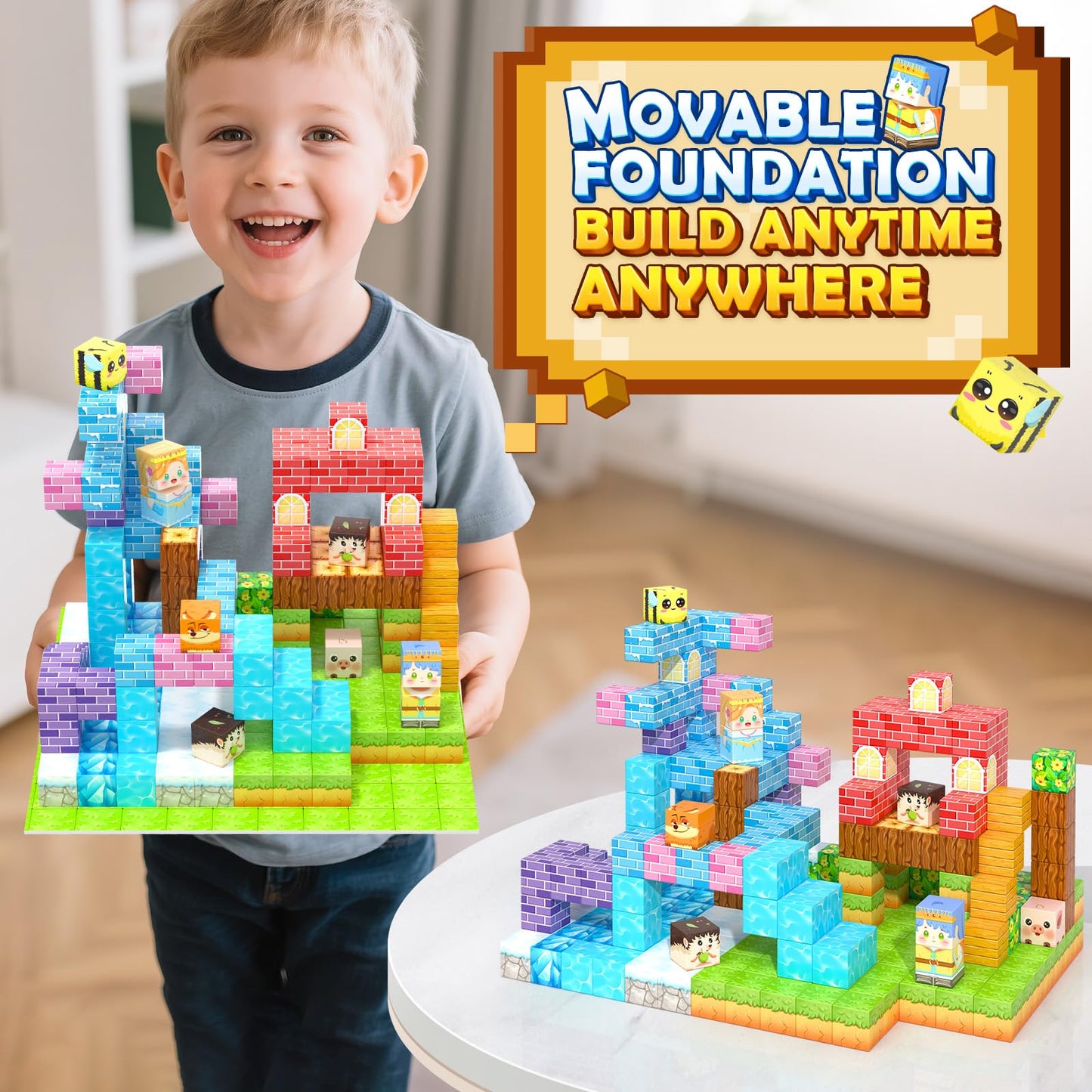 Toyvimo Magnetic Blocks 150PCS – STEM Building Toys for Kids 3-12 | Educational Gift