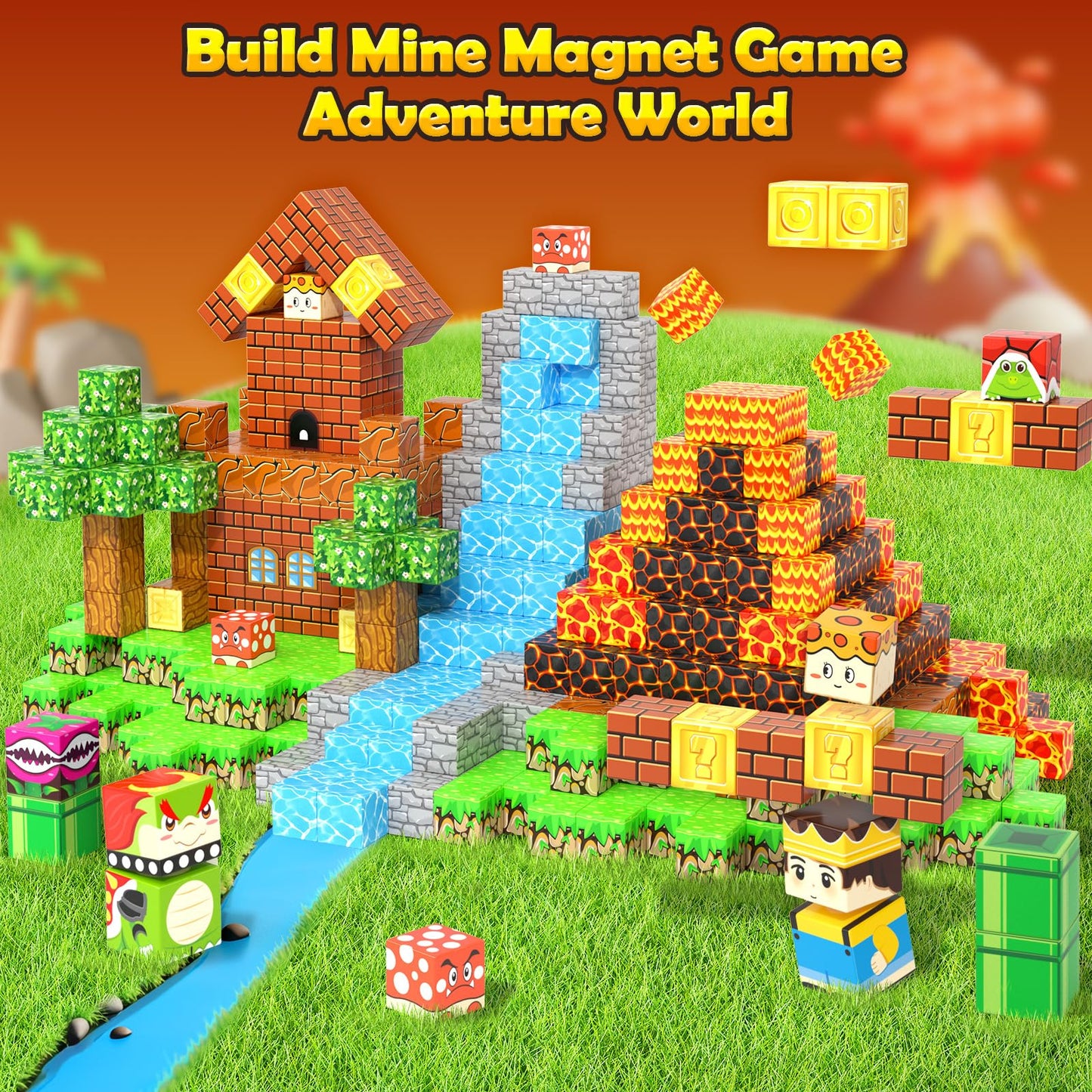 Toyvimo 100PCS Magnetic Blocks — Creative STEM Building Toys for Ages 3-12