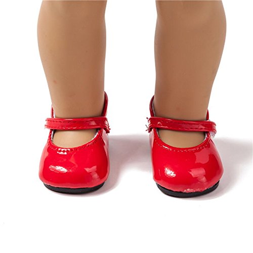 TOYYSB 6 Pairs Doll Shoes Set for 18-Inch Dolls — Boots + Leather Shoes