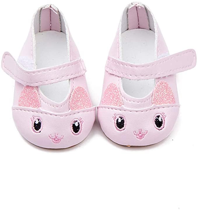 TOYYSB 6 Pairs Doll Shoes Set for 18-Inch Dolls — Boots + Leather Shoes