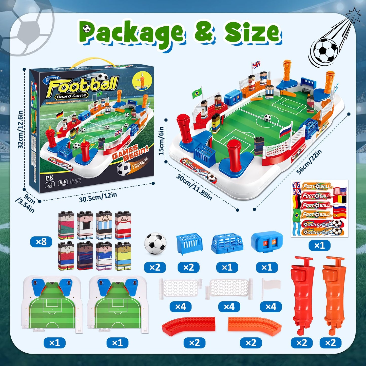 Toyze Soccer Board Game – Mini Foosball Table for Kids, Indoor Family Fun Gift (Ages 4–12)