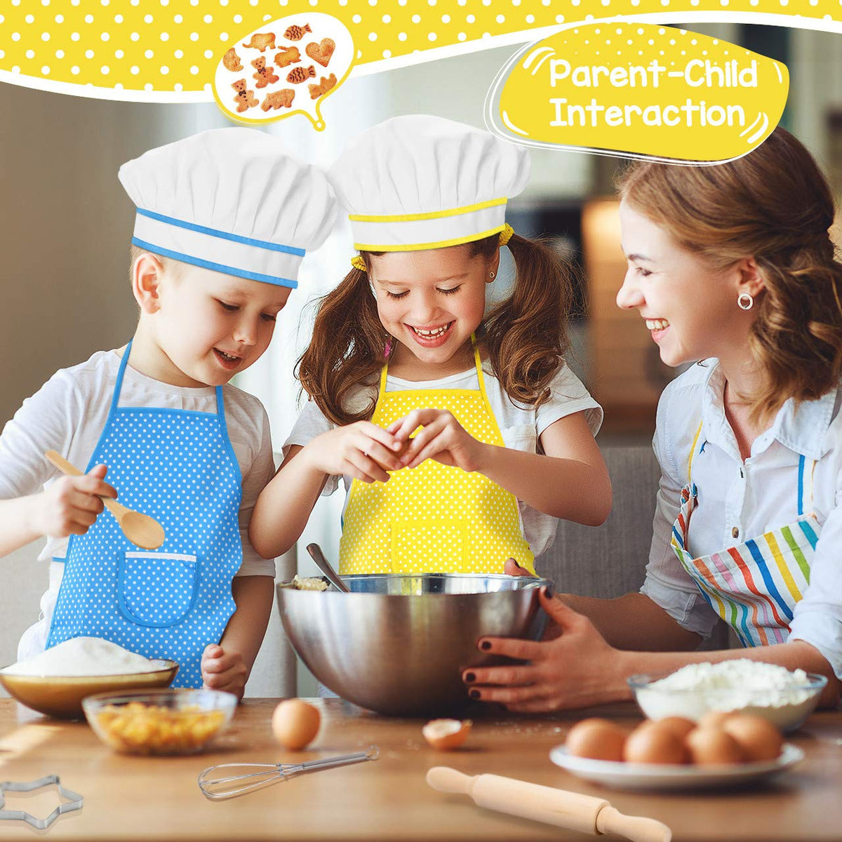 Toyze Kids Chef Costume Set for Ages 2-8 | Apron, Hat, Mitt & More
