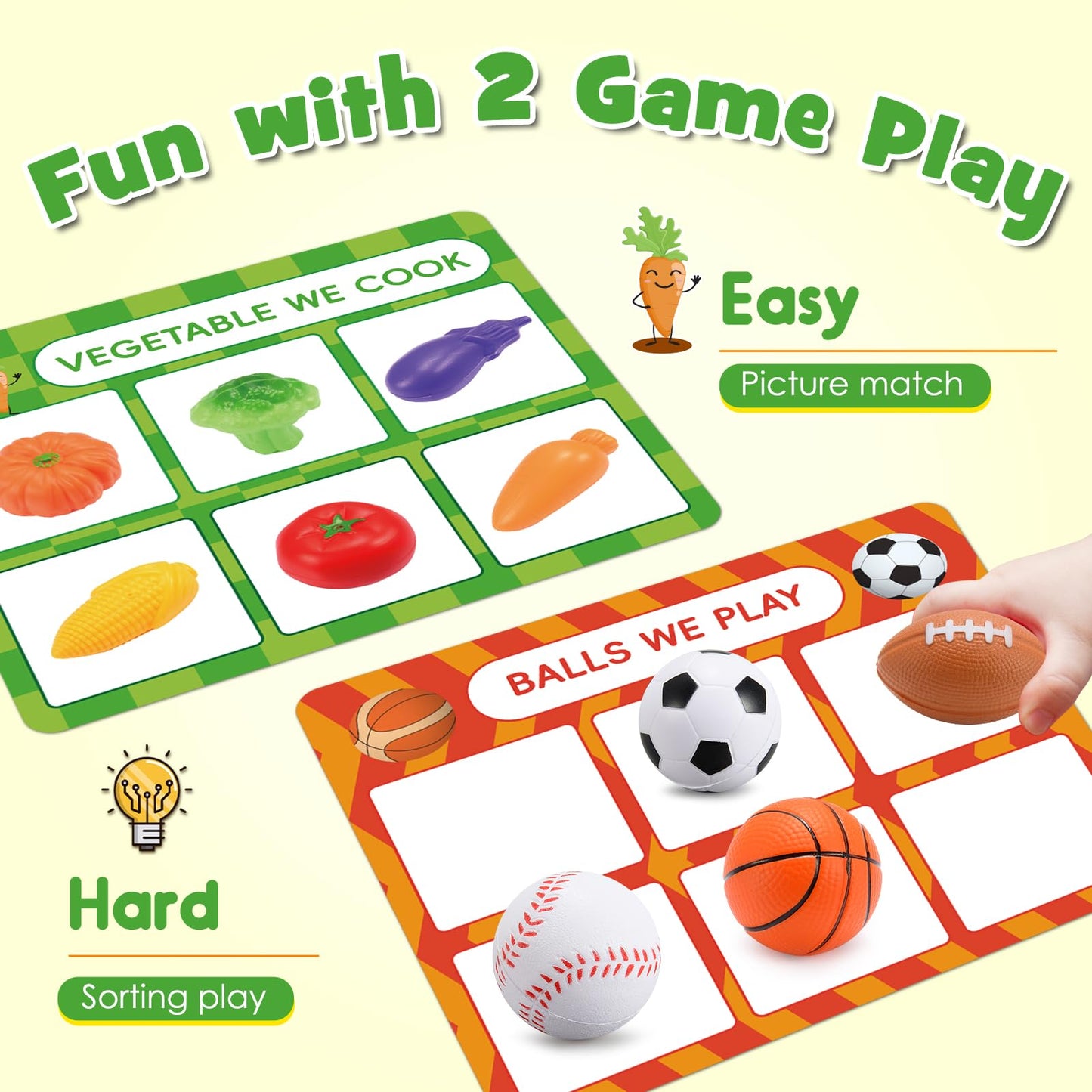 Toyze Montessori Toys for 3-6 Year Olds — 58-Piece Sorting Set & Mystery Box