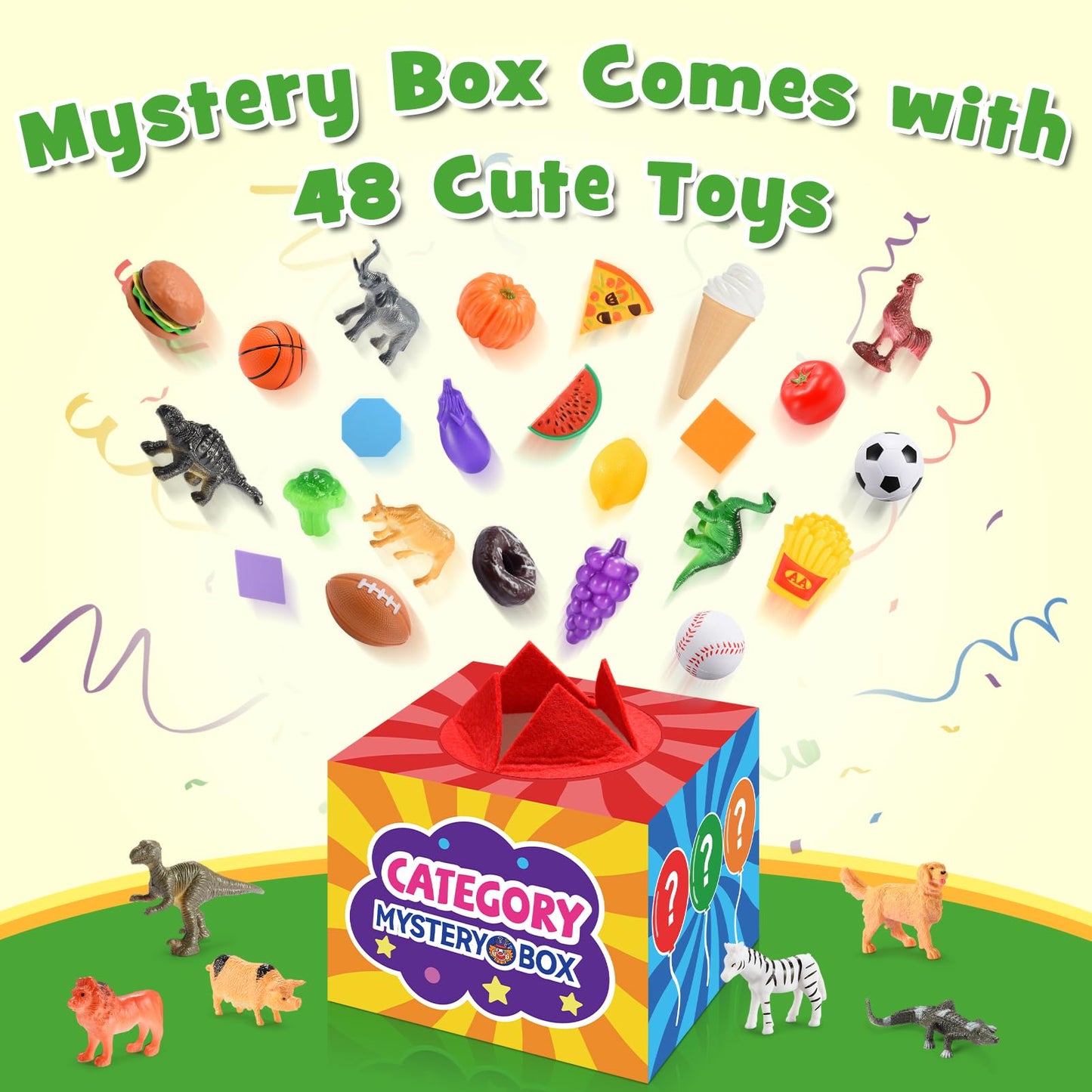Toyze Montessori Toys for 3-6 Year Olds — 58-Piece Sorting Set & Mystery Box