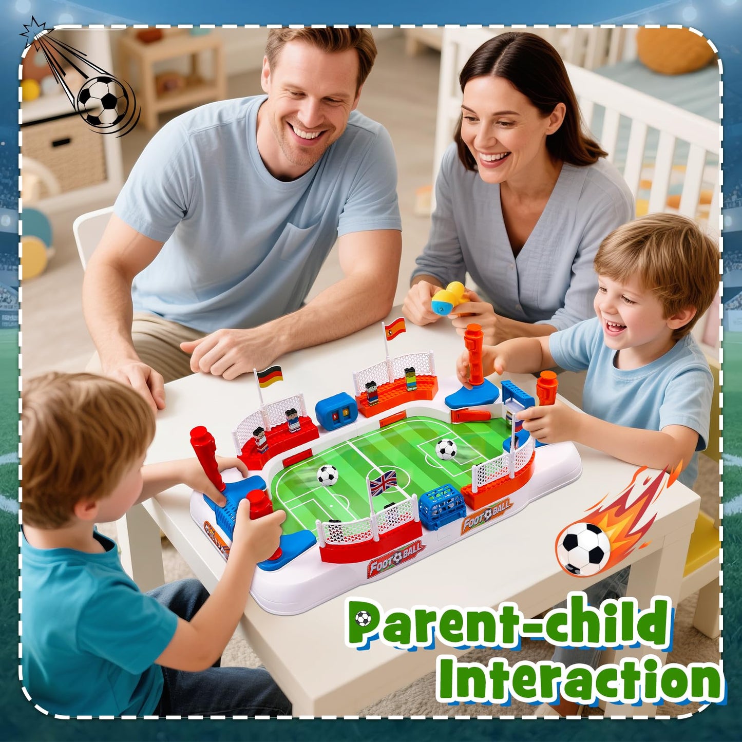 Toyze Soccer Board Game – Mini Foosball Table for Kids, Indoor Family Fun Gift (Ages 4–12)