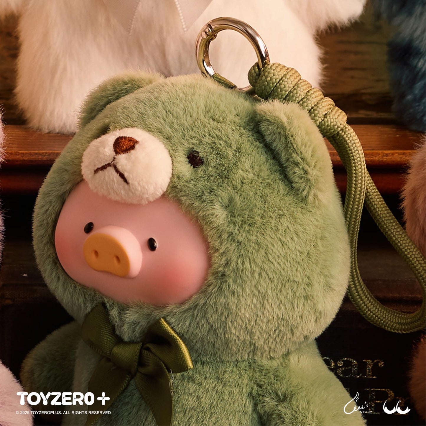 TOYZERO+ Lulu The Piggy Blind Box – Vintage Teddy Shop Plush Keychain Series